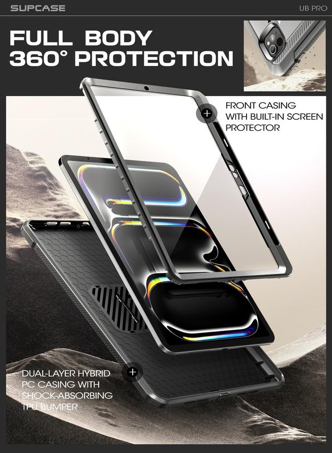 SUPCASE for iPad Pro 13 Inch Case M5/M4 (2025/2024) with Pencil Holder (Unicorn Beetle Pro), [Built-in Screen Protector & Stand] Full-Body Rugged Cover for iPad Pro 13 '' M5/M4, Black - Image 5